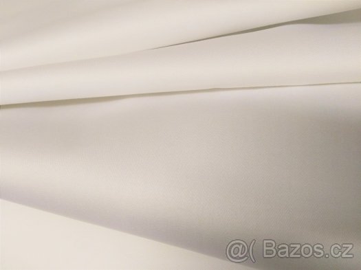 TKANINA v keprové vazbě - bílá - 2