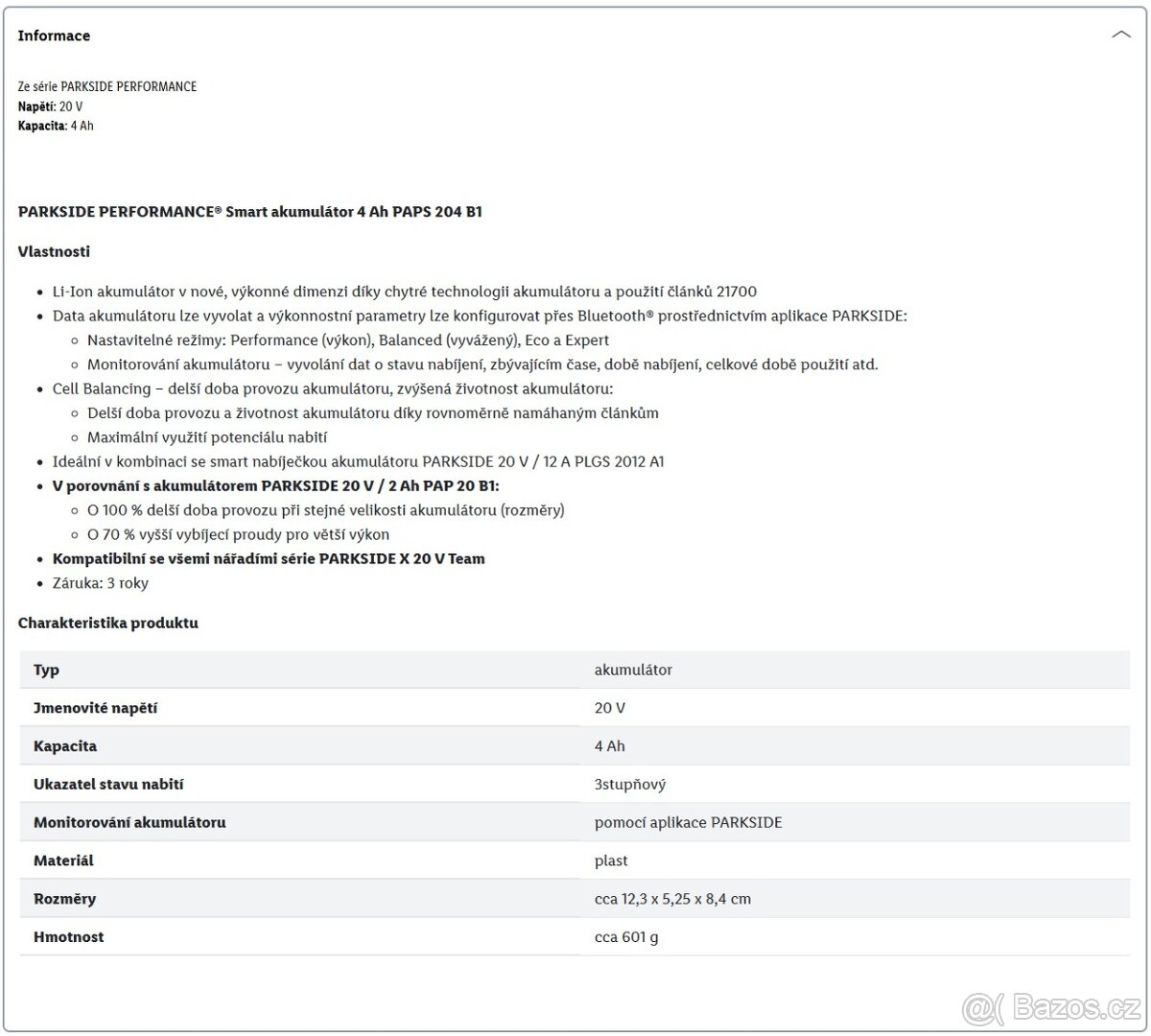 Sada akumulátor a nabíječka Parkside Performance - 2