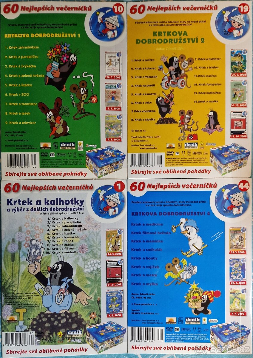 Puzzle, 4x DVD s Krtečkem - 2