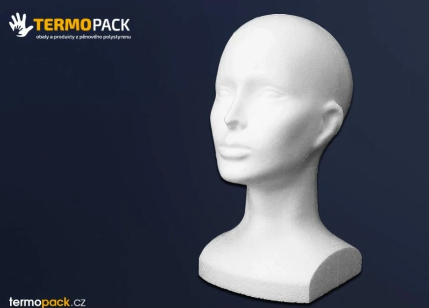 Polystyrenová hlava - model Nové, zabalené. - 2