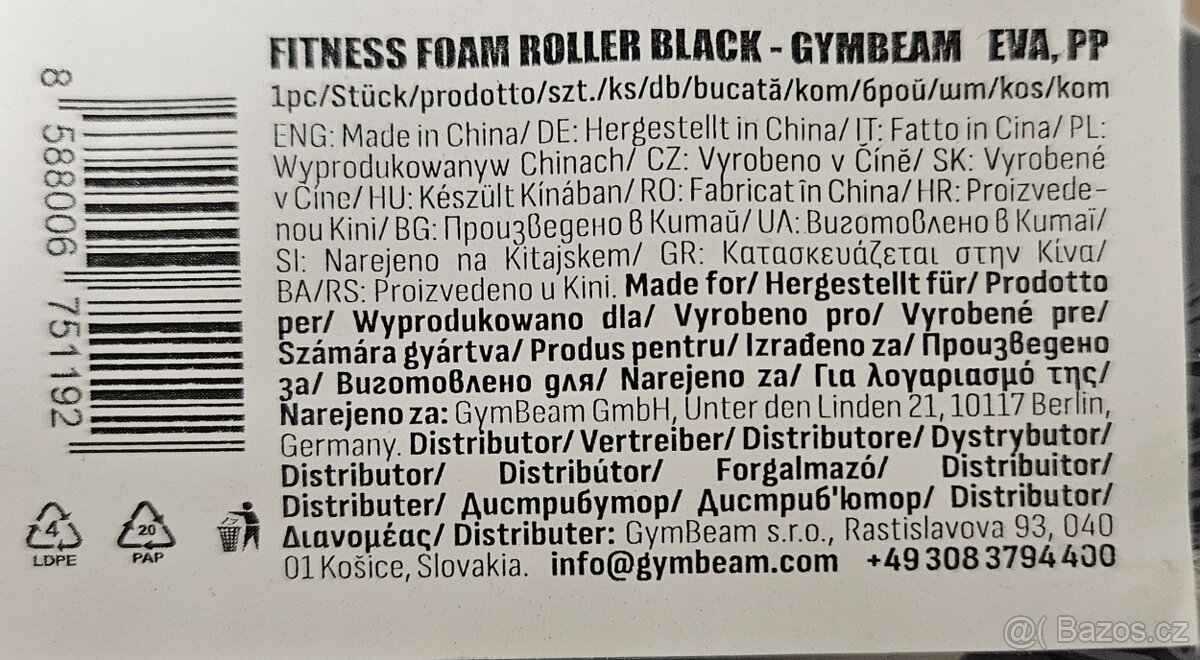 Válec Roller - Gymbeam šíře 35 cm - 2