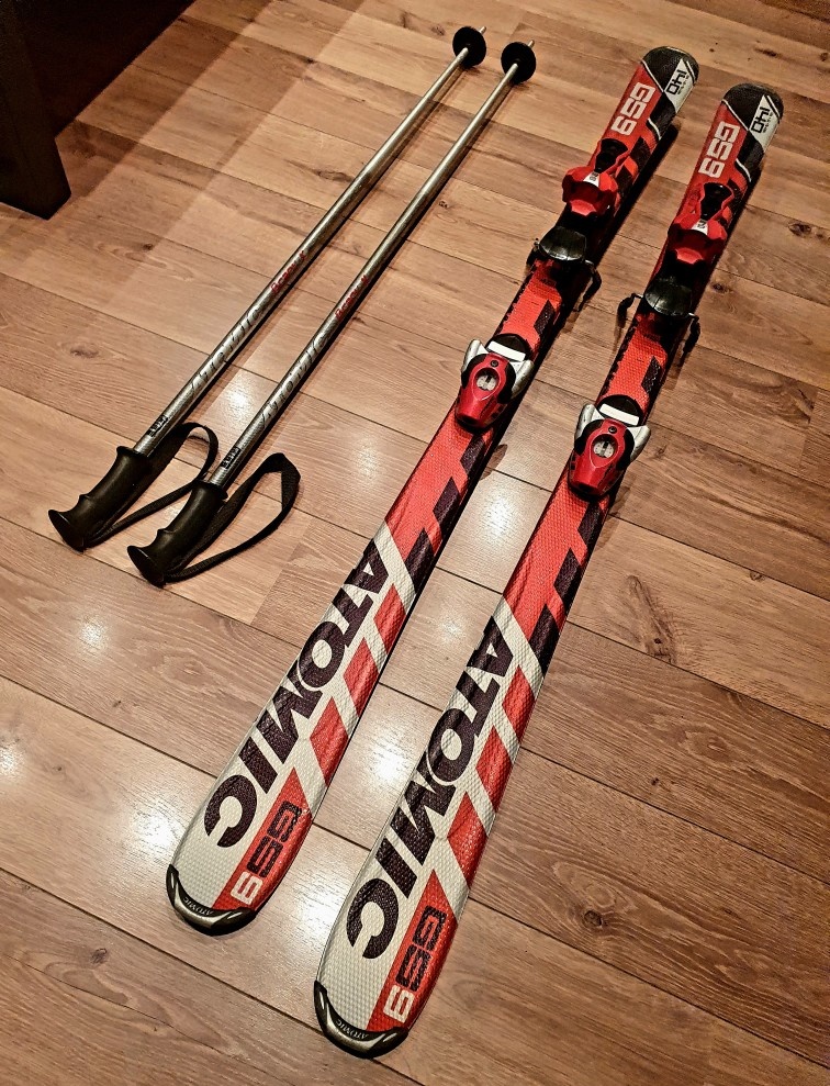 Dětské lyže ATOMIC GS9 140cm s hůlkami - 2