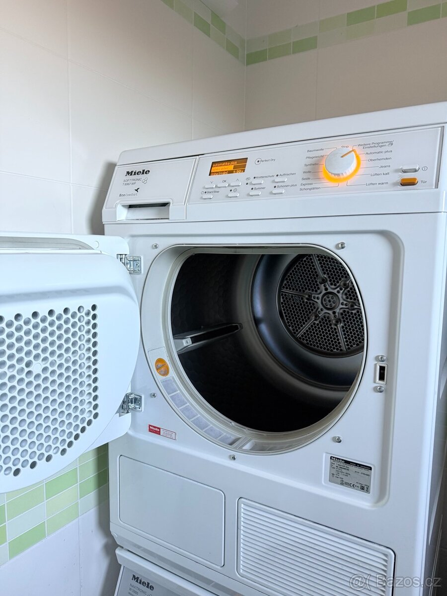 Prodám pračku a sušičku Miele W3985/T8967WP-věž - 2