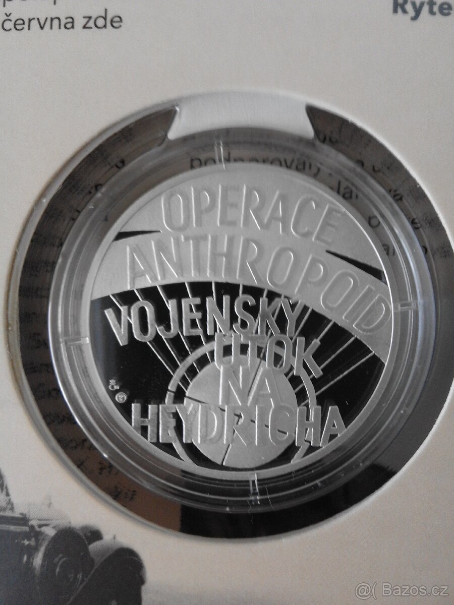 Stříbrná medaile Jozef Gabčík a Jan Kubiš proof - 2