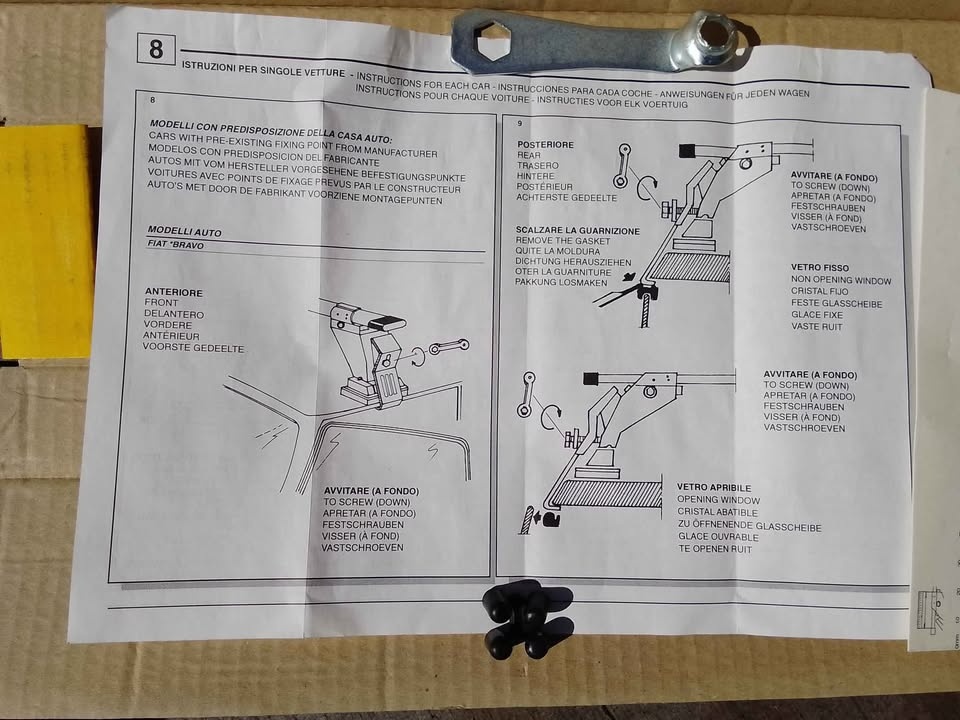 Střešní nosič, zahrádka, příčníky,Fiat Bravo, nové, nepoužit - 2