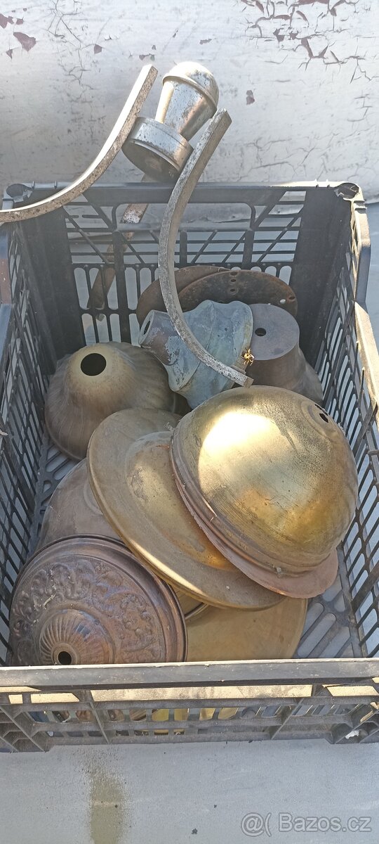 Starožitné mosazné lustry - 2