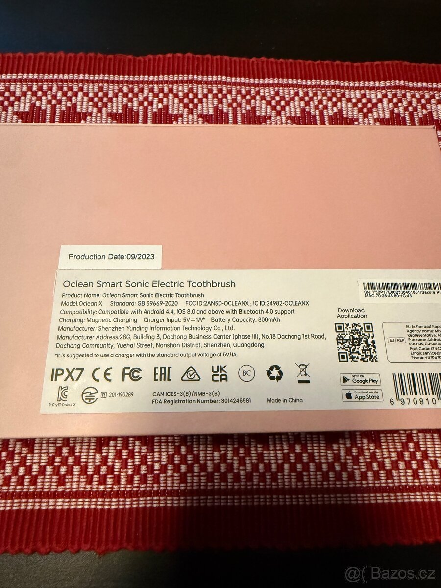 Oclean X Pro Sakura Pink sonický kartáček - 2