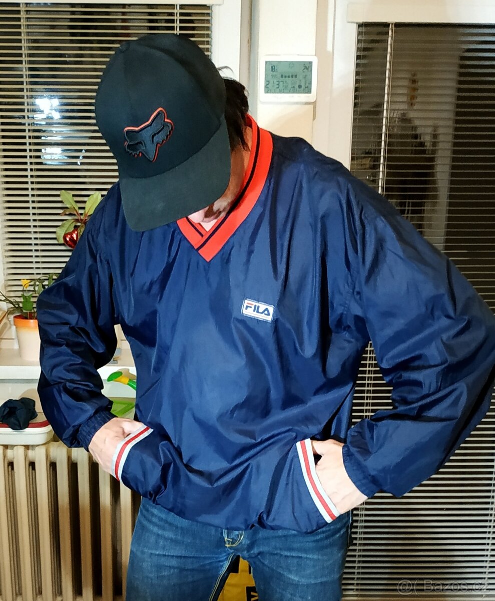 Retro šusťáková mikina FILA vel. L - 2