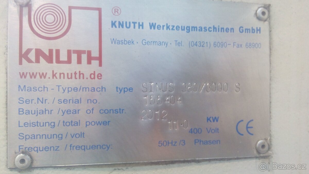 Hrotový soustruh KNUTH SINUS 380/3000 S - 2