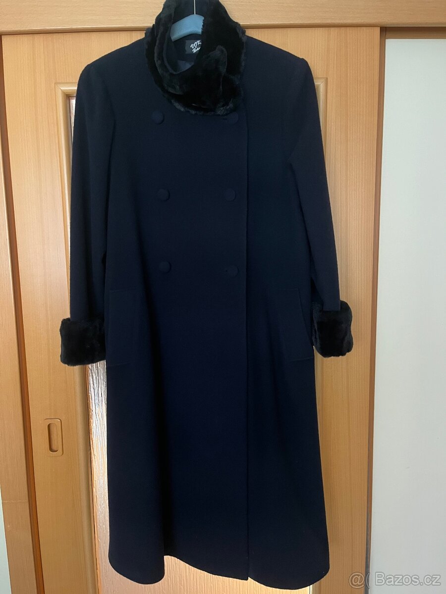 Vlněný dlouhý dámský kabát, vel. 42 - 2