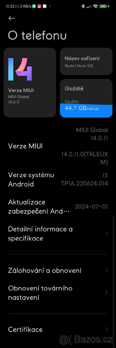 Xiaomi Redmi Note 10s 6+5/128gb číst popis - 2