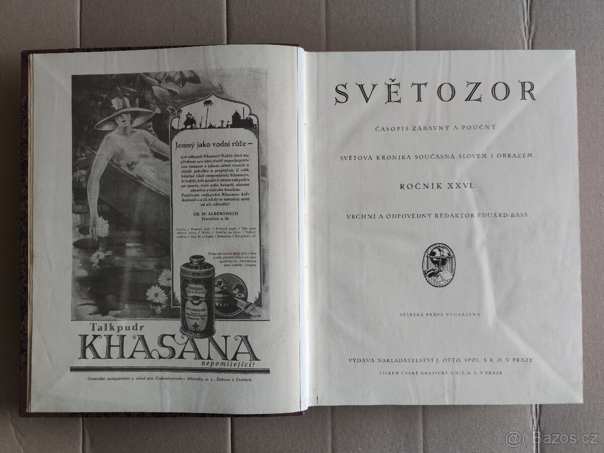 Časopis Světozor, ročník 26 - 2