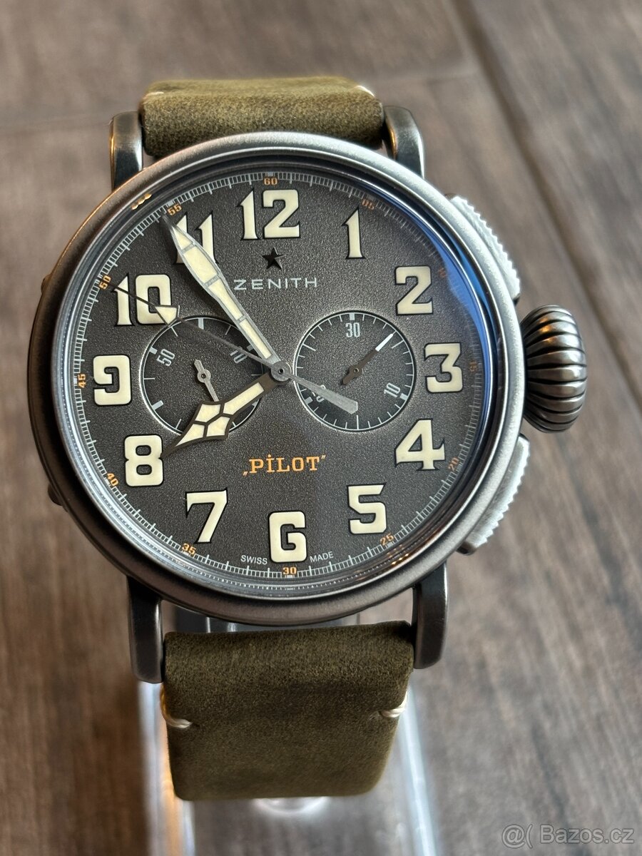 original hodinky ZENITH PILOT TON-UP TYPE 20 nové - 2