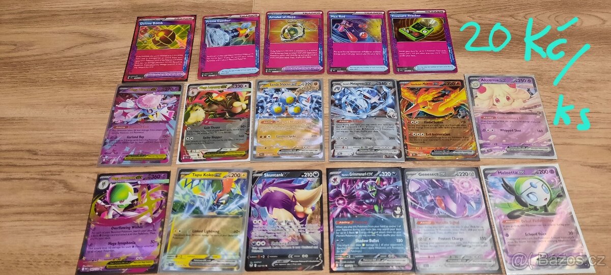 Pokémon karty EX a růžovky - 2