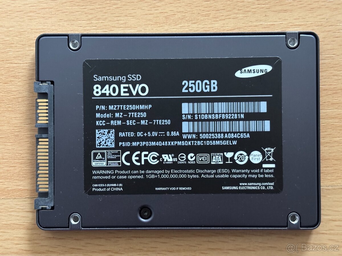 SSD disk Samsung 840 EVO 2.5" - 250GB SSD - 2