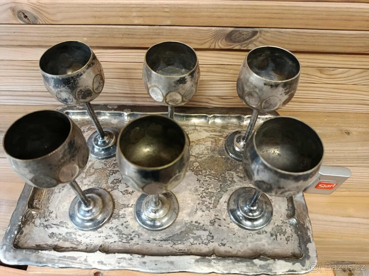 Velký tác 33cm s poháry 14cm - 2