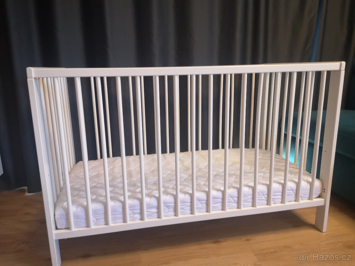 Ikea Gulliver Bílá dětská postel s matrací 60x120 cm - 2