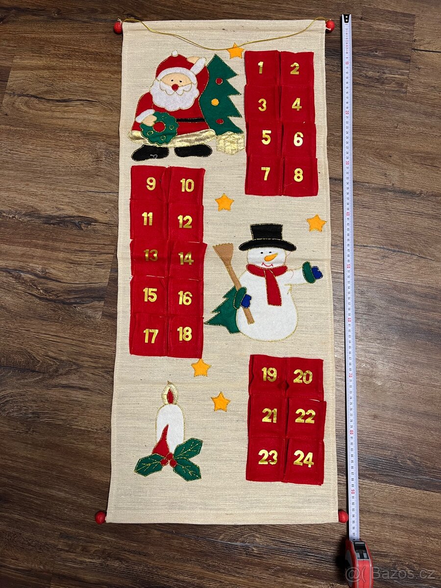 Vánoční látkový adventní kalendář - 2
