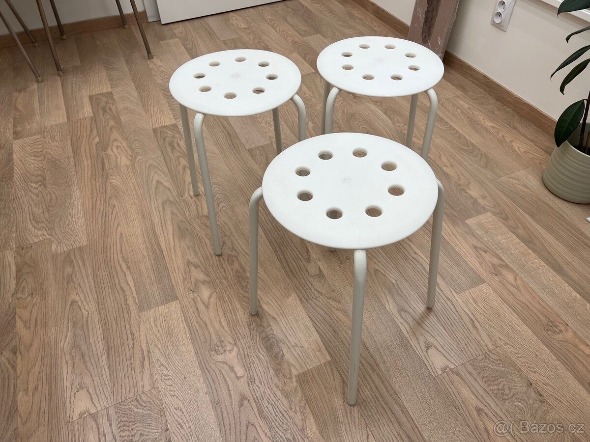 Ikea Marius stolička bílá 3ks - 2