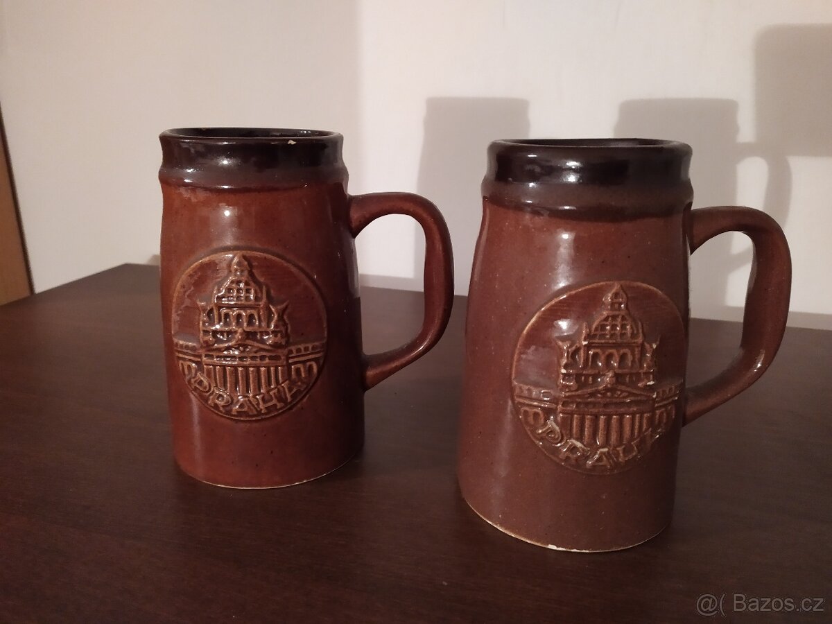 2 keramické půllitry - 2