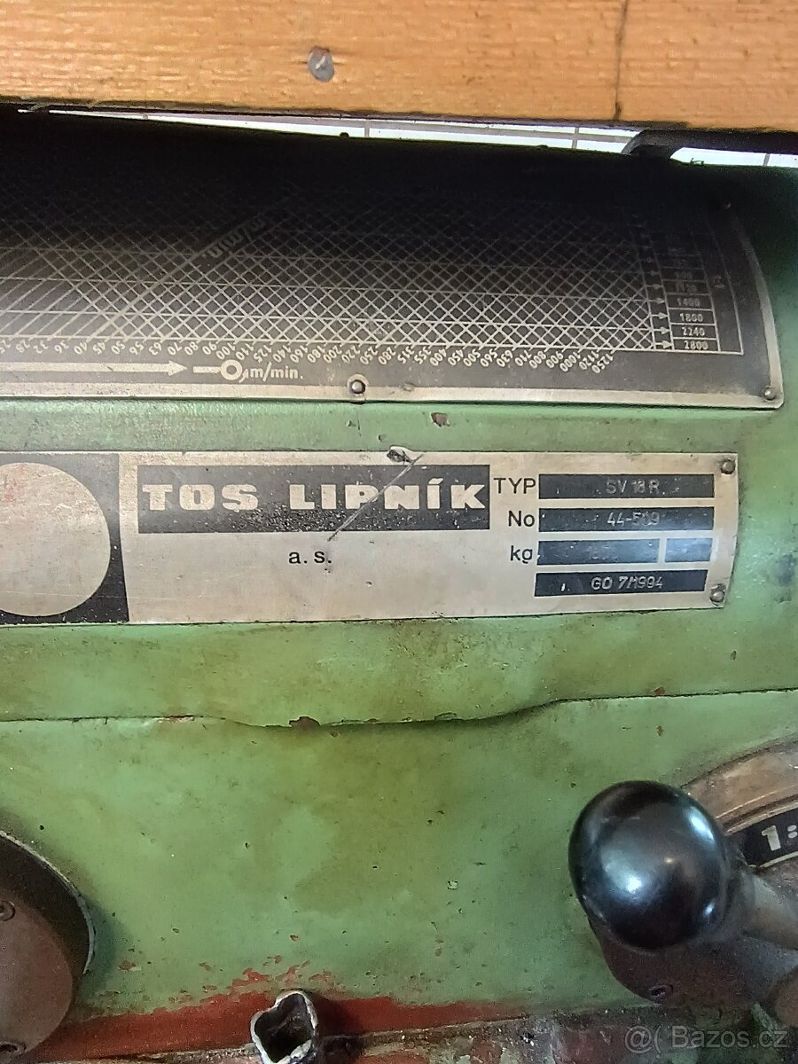 Soustruh TOS LIPNÍK Typ SV 18R - 2