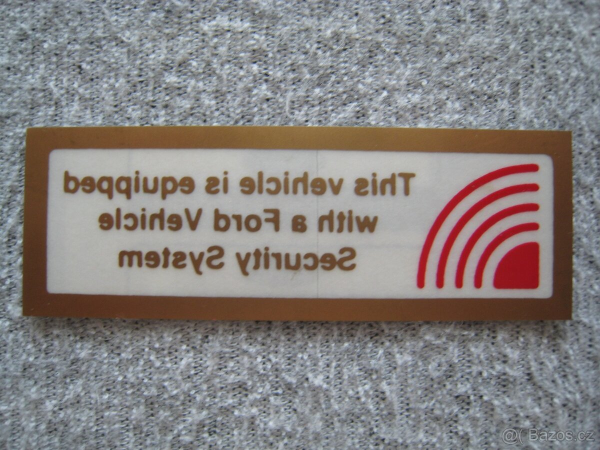 Nová varovná samolepka na sklo k alarmu Ford Security System - 2