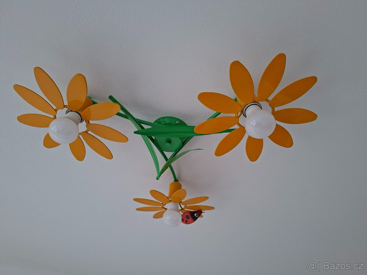 Stropní svítidlo - květina s beruškou - 2