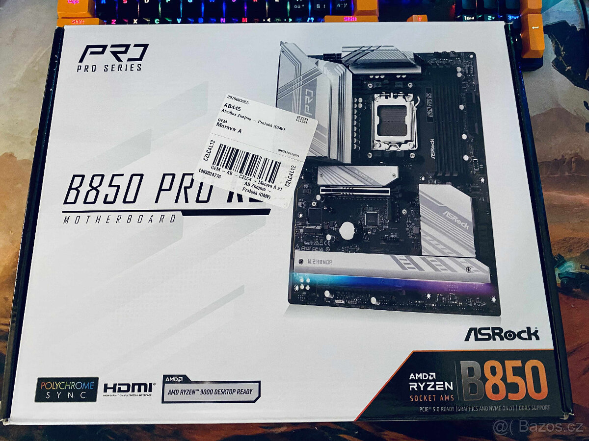 Prodám zákl. desku ASRock B850 PRO RS (AM5) - 2