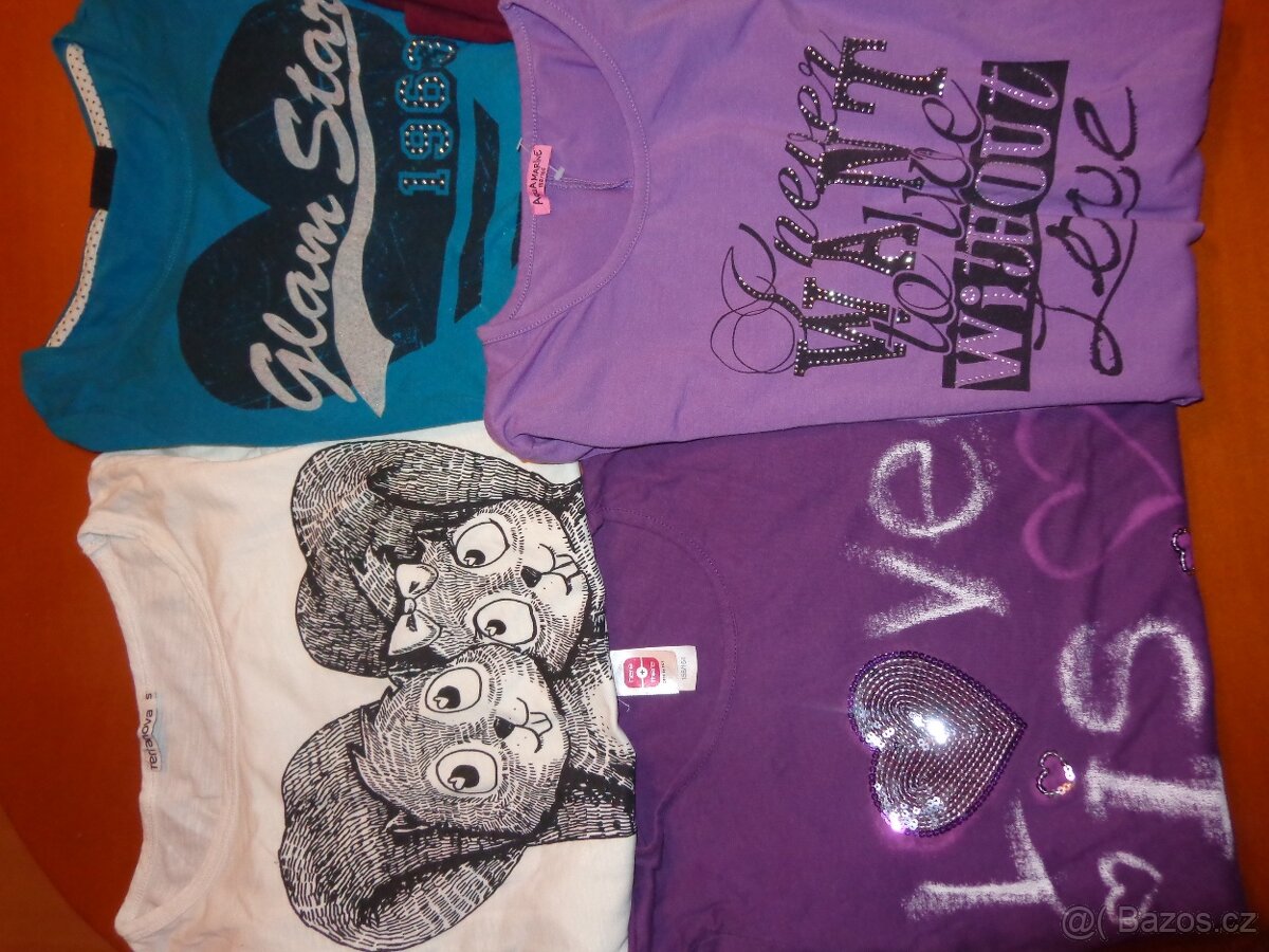 Značková trika s dlouhým rukávem, vel. 158/164 - 2