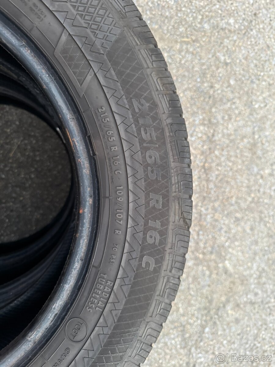 4KS 215/65 R16 C , letní 6mm, sada 2000,- - 2