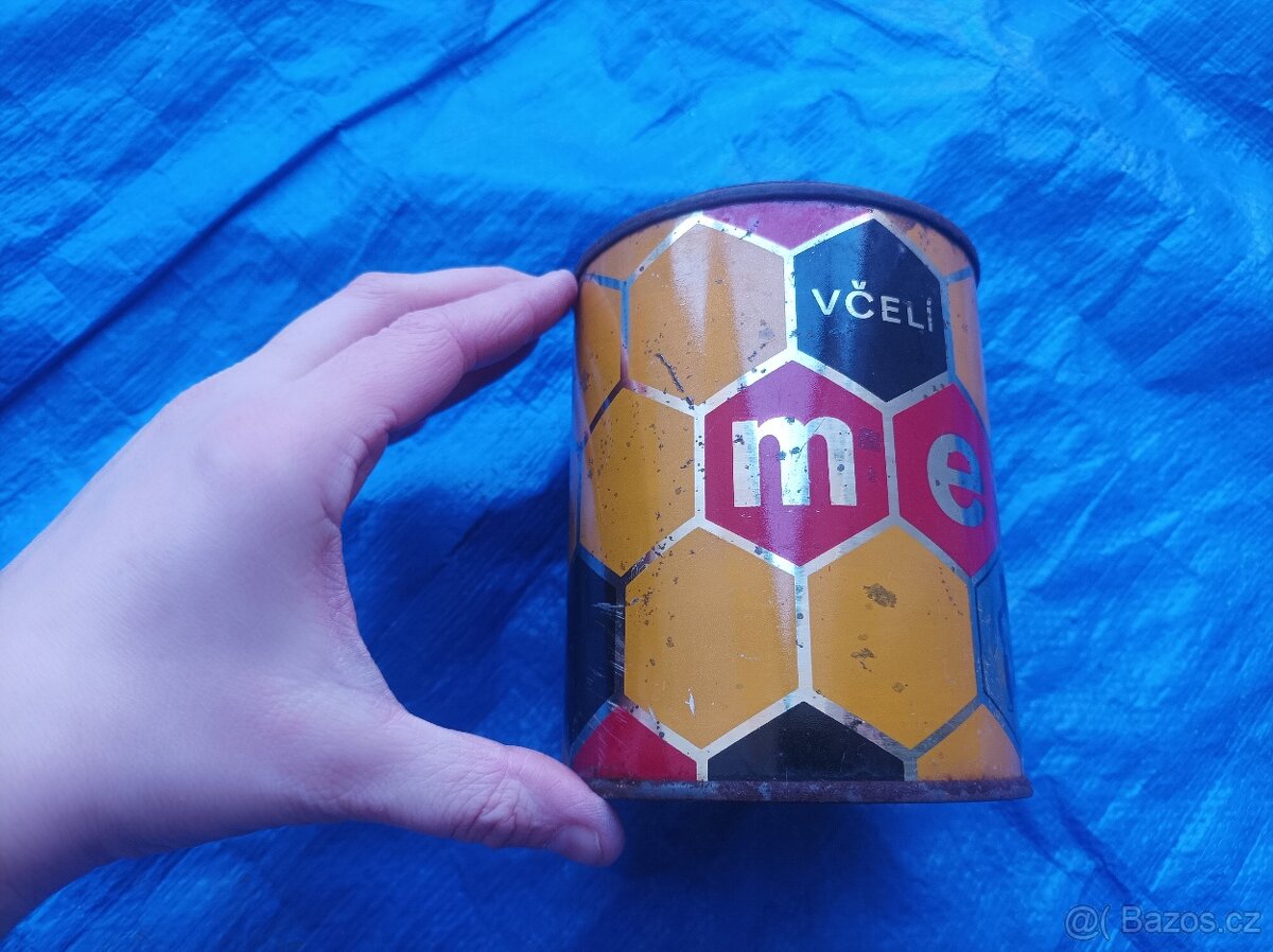 Plechová dóza od včelího medu - 2