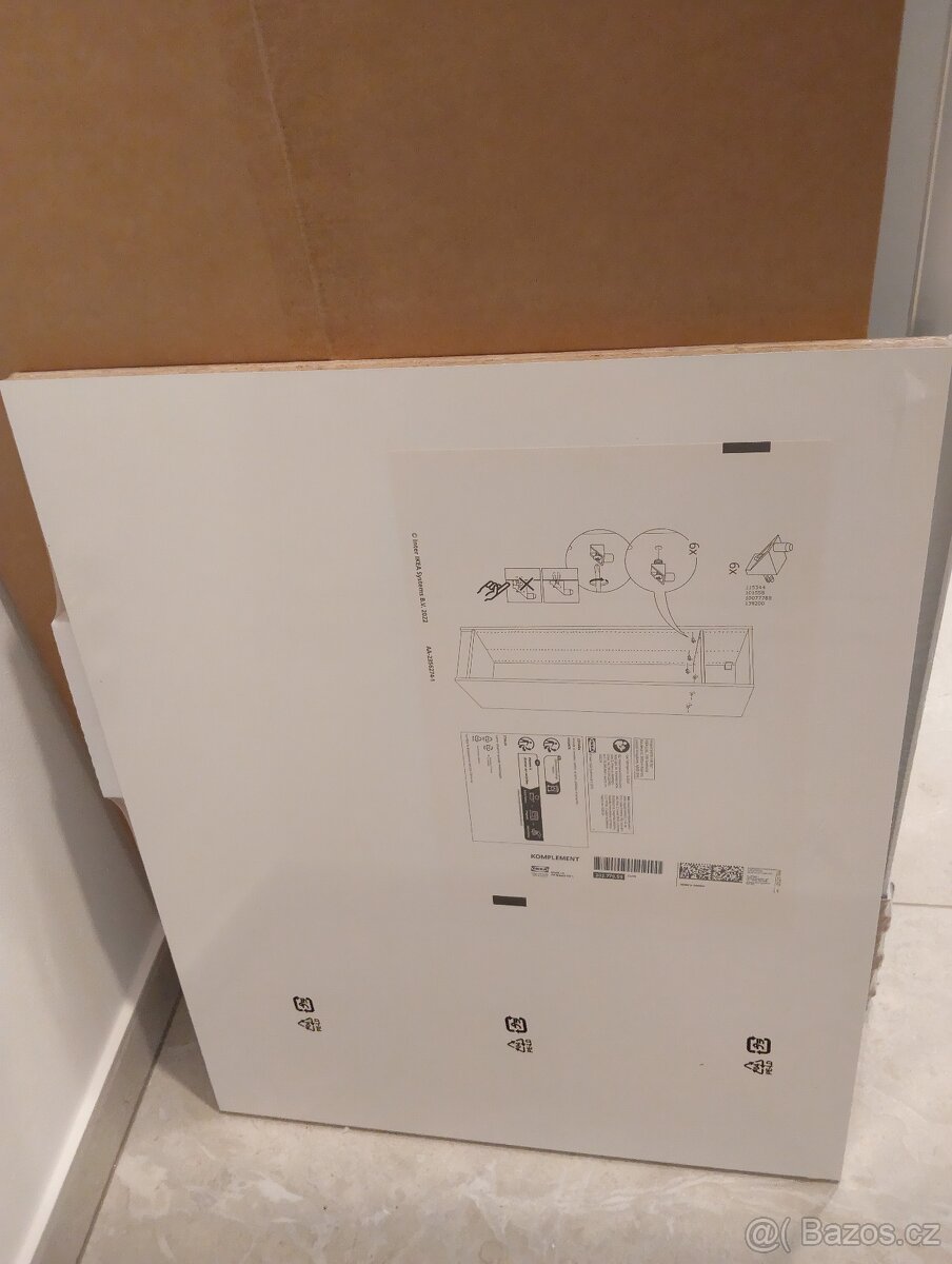 Bílá polička do skříní Ikea Pax, Komplement 50x58 - 2