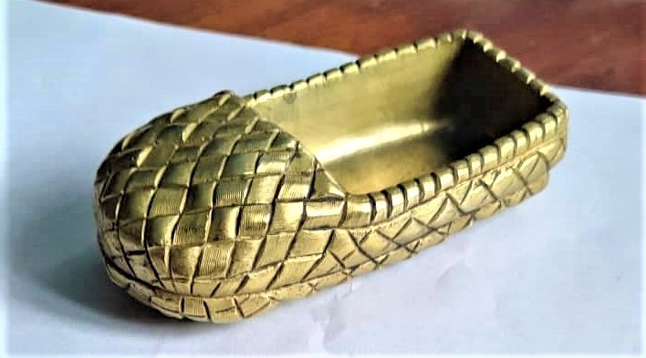 stará mosazná bota - těžítko 0,5kg - 2