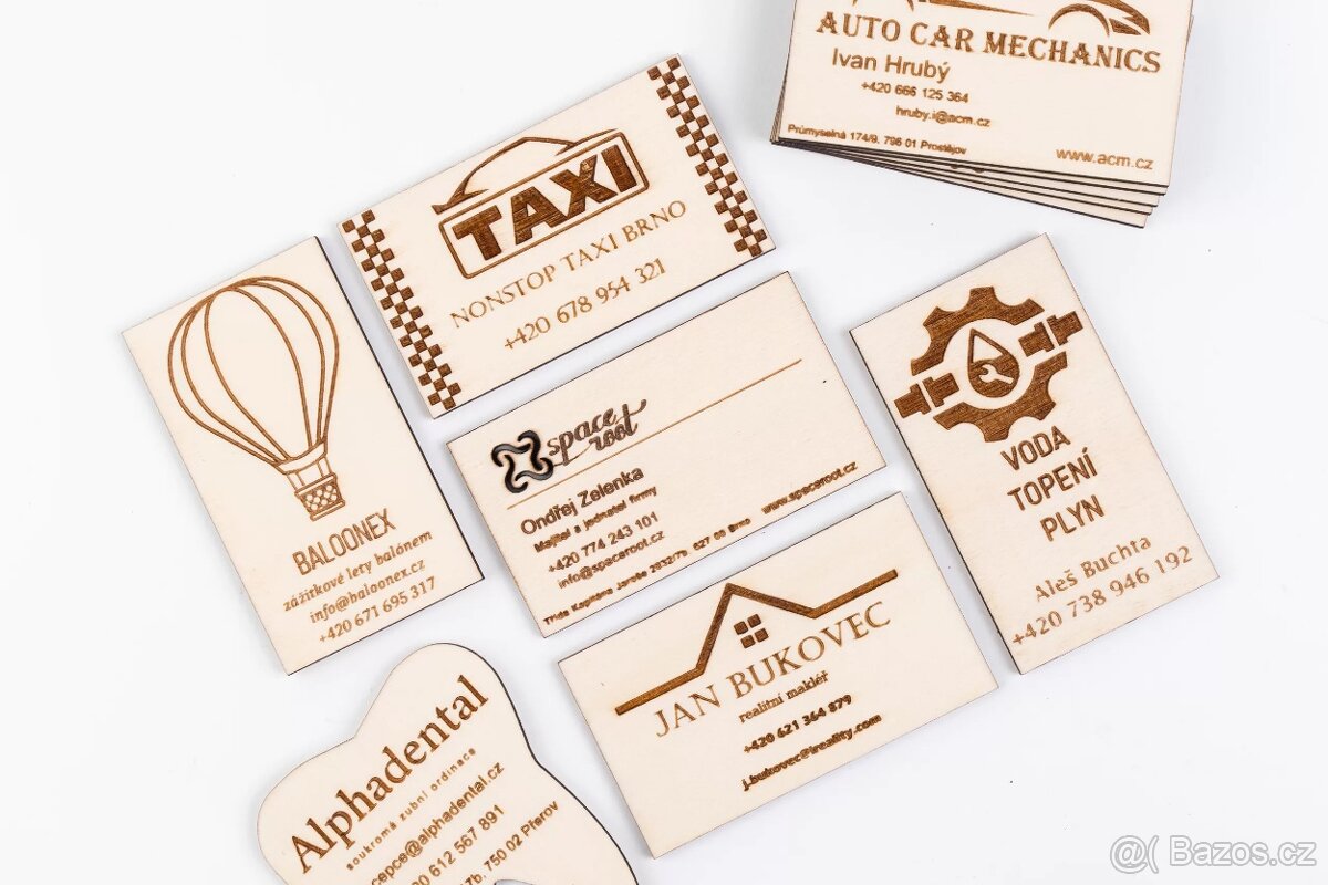Vizitky gravírované na míru - 2