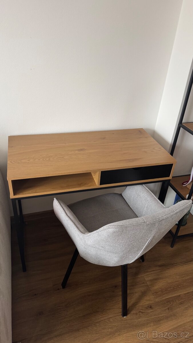 Psací stůl dub/kov - 2