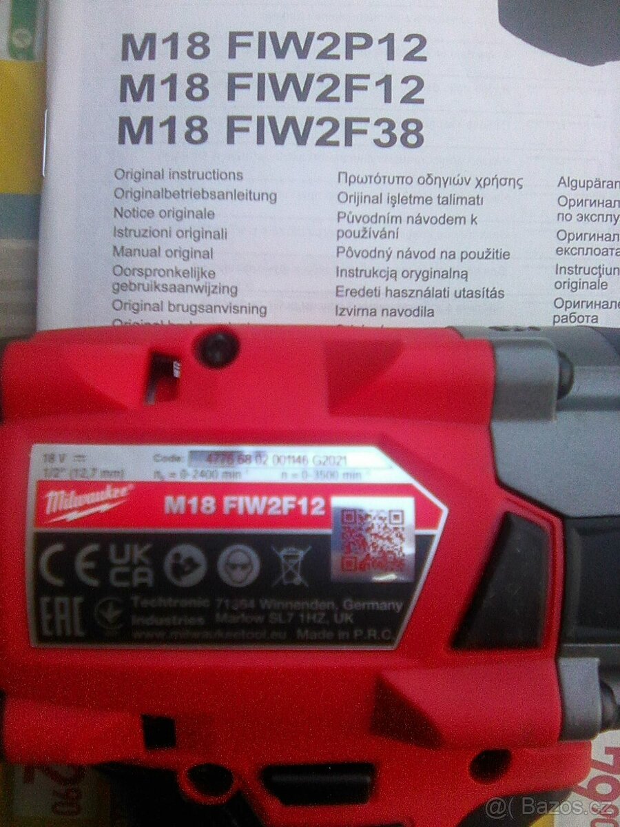 Milwaukee M18 FIW2F12 golovy 339 Nm aku razovy utahova - 2