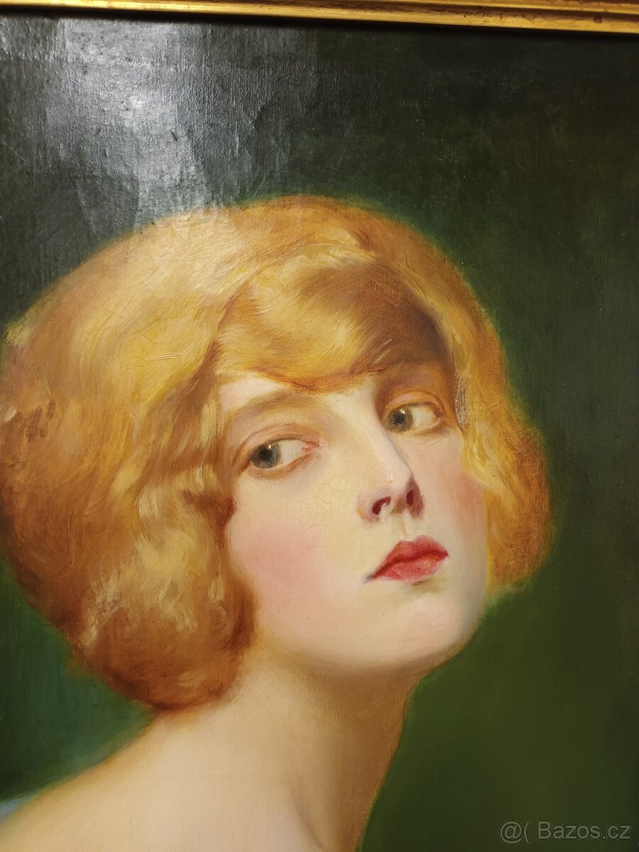 Portrét dívky z 19.stol. Francie - 2