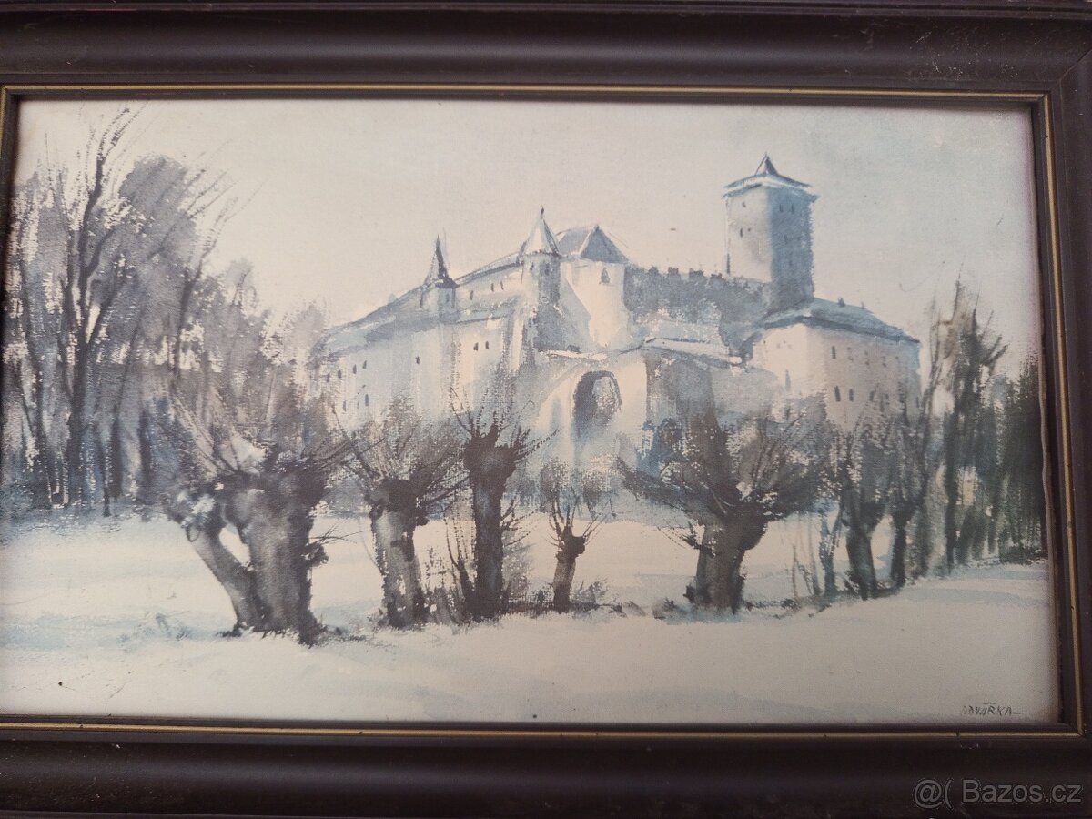 prodám obraz akvarel - 2