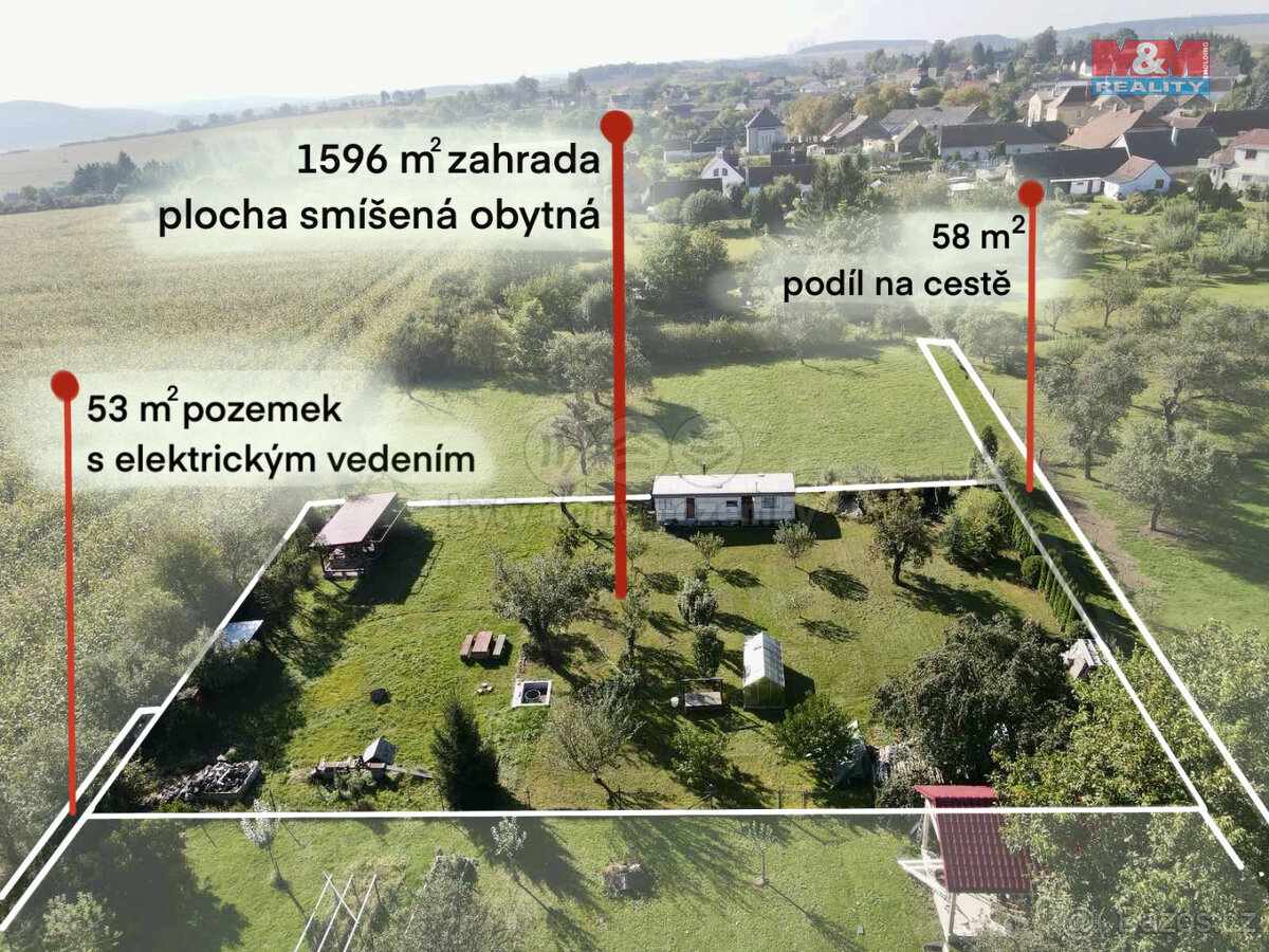Prodej pozemku, 1596 m², Chrášťany - 2