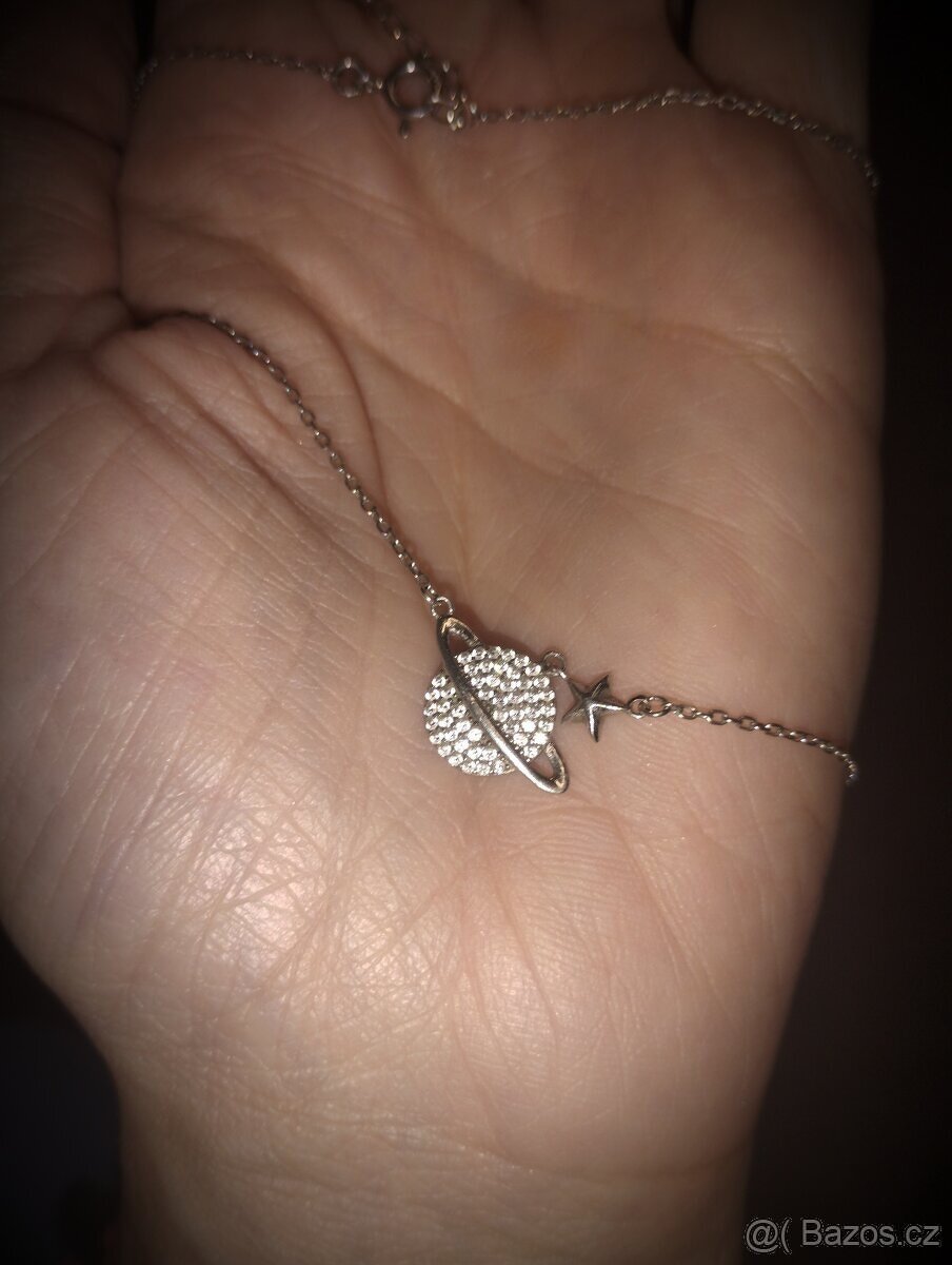 Stříbrný řetízek planeta - 2