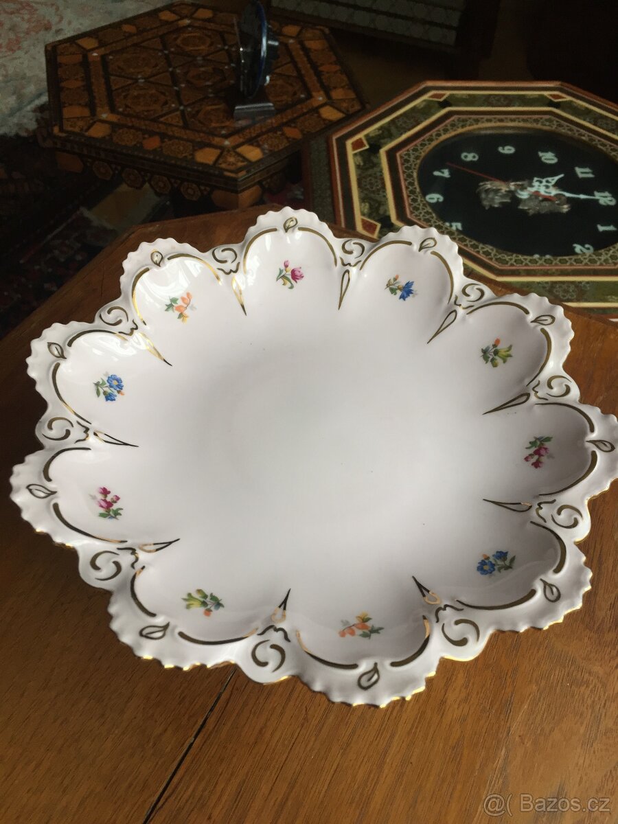 Podnos růžový porcelán - 2