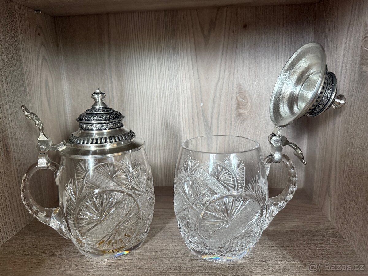 Půllitry z broušeného skla - 2
