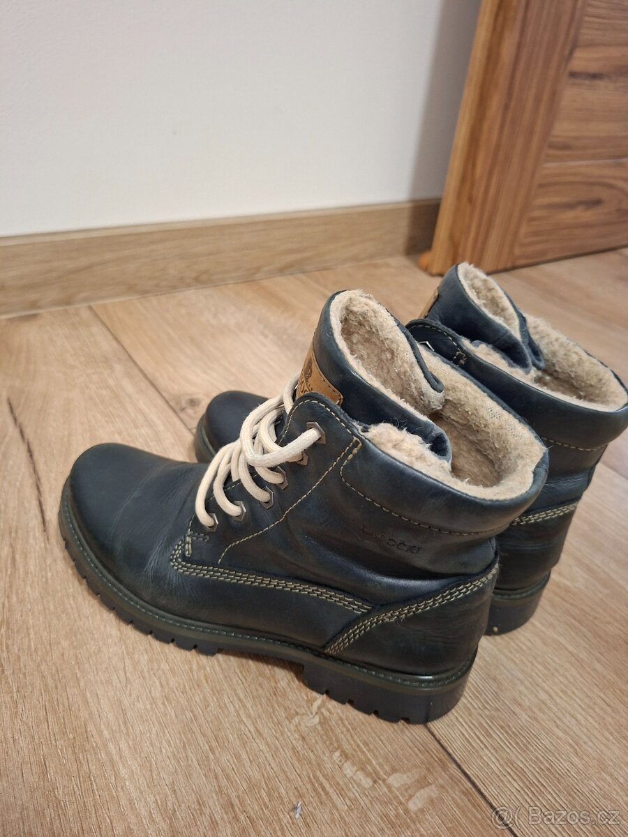 Kožené zimní kotníkové boty zn. Lasocki, vel. 37. - 2