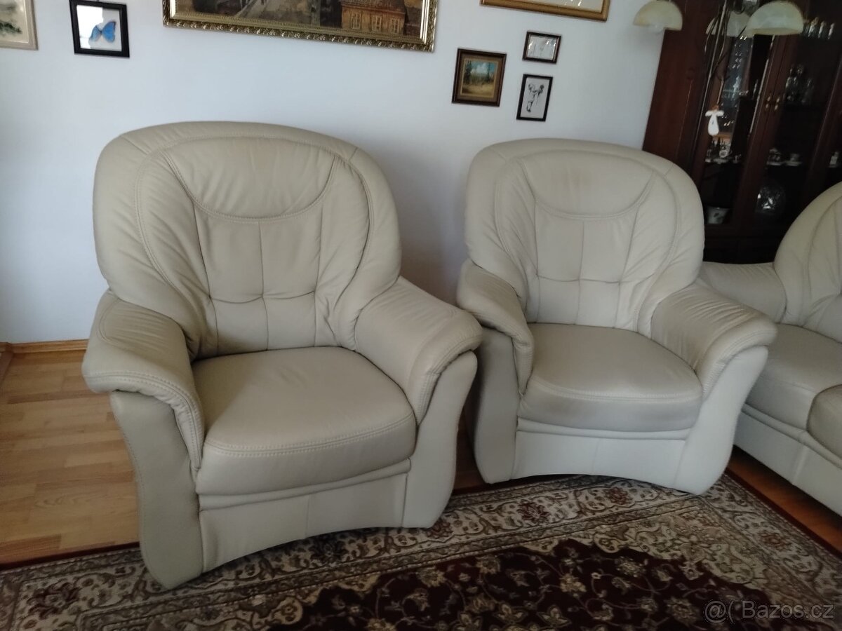 Prodám sedací soupravu Bergen kožená 3+1+1 - 2