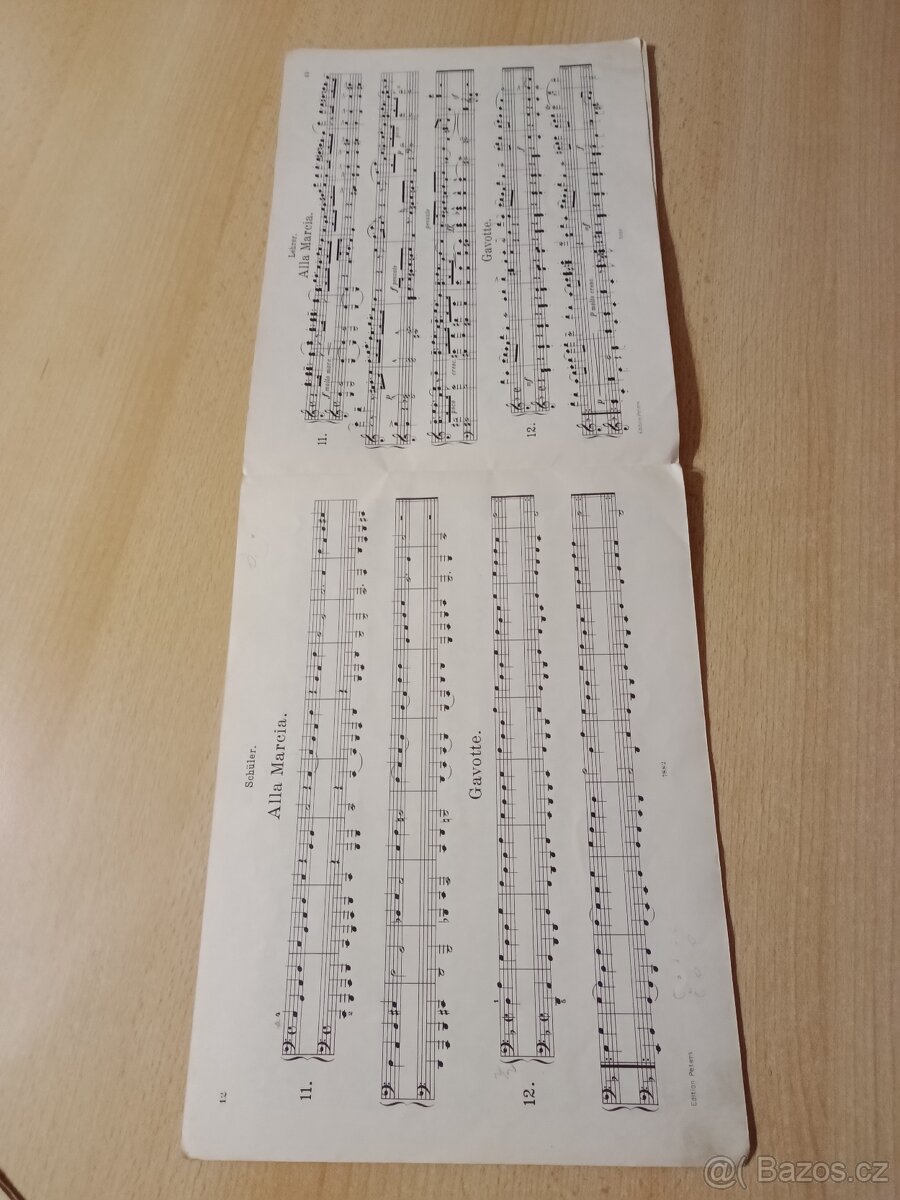 Staré noty, Klavírní školička - 2