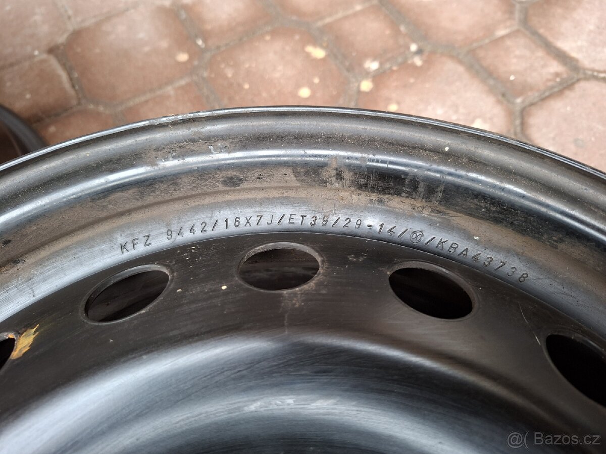 Plechové disky 7jx16 et 39 - 2