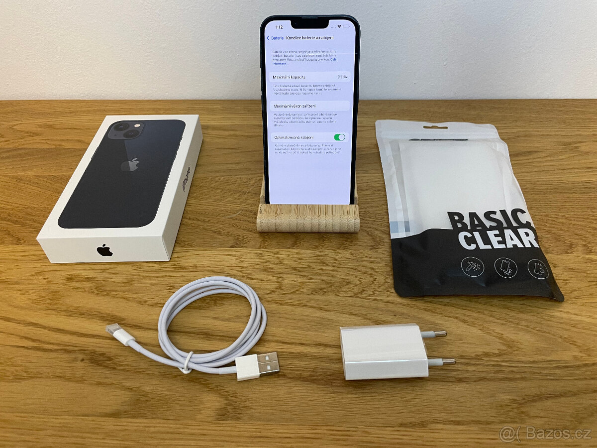 Apple iPhone 13 128GB Modrý - velmi pěkný stav, baterie 87% - 2