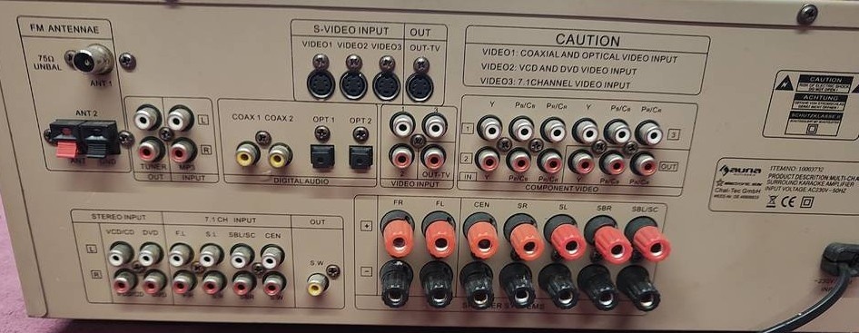 Auna AMP-7100, 2000W 7.1 AV receiver bronzový - 2