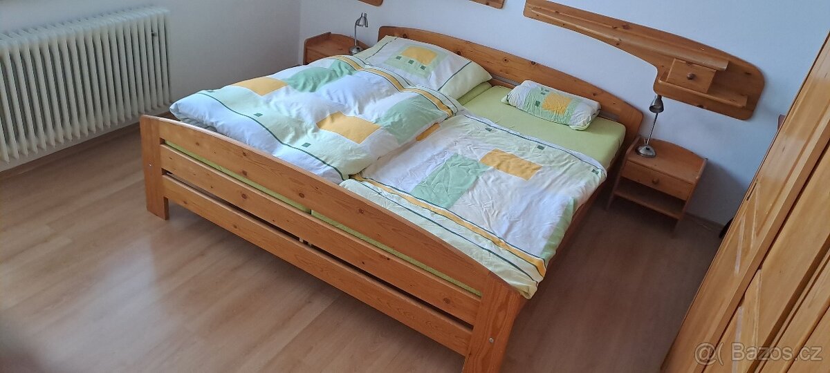 Manzelska postel z masivu - 2