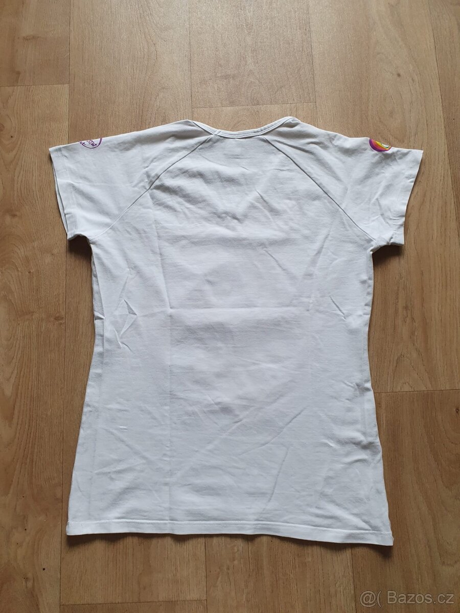 Bílé triko, tričko vel.M. s jednorožcem RAINBOW RUN - 2